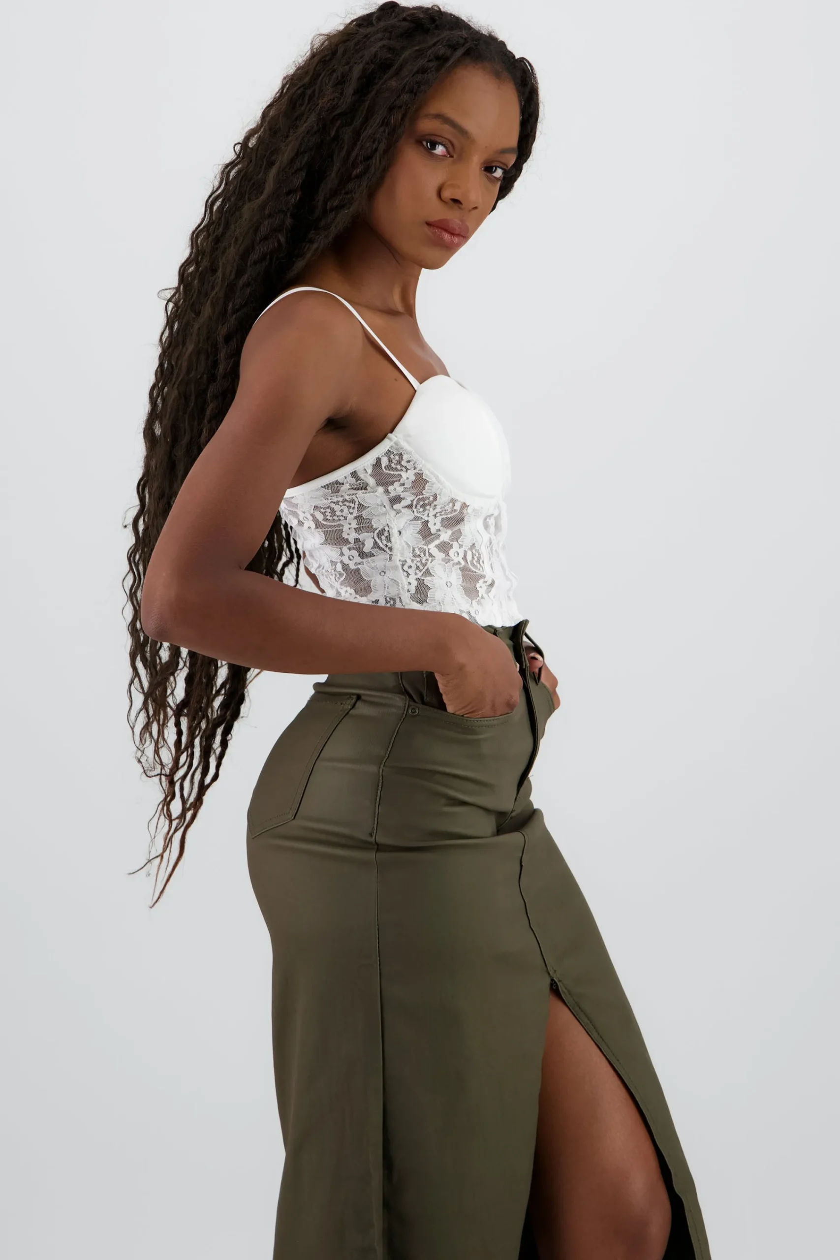 Shasa Lace Detail Corset