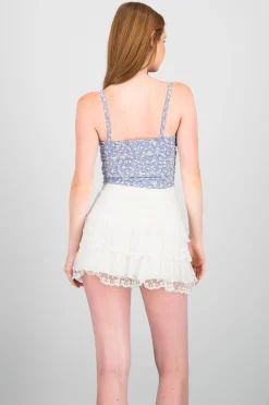 Shasa Lace Detail Crop Top
