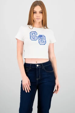 Shasa Lace Detail Short Sleeve T Shirt