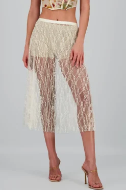 Shasa Lace Midi Skirt