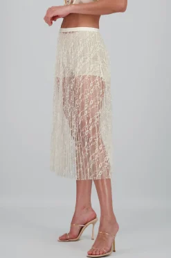 Shasa Lace Midi Skirt