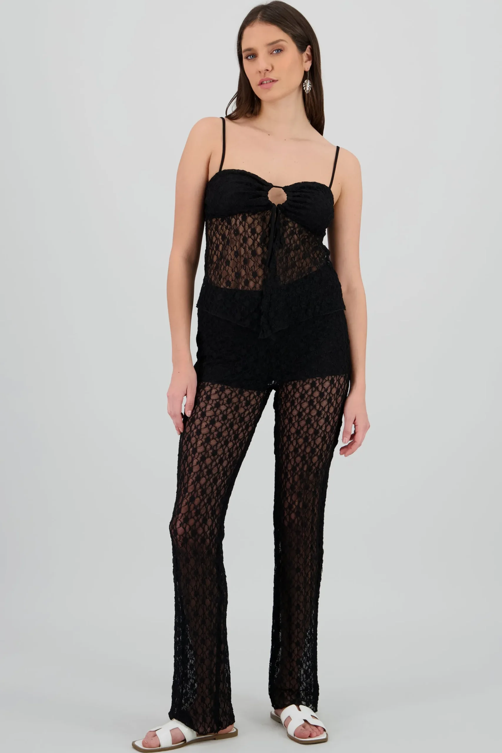 Shasa Lace Textured Pants
