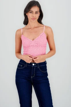 Shasa Lace Top with V Neck Detail