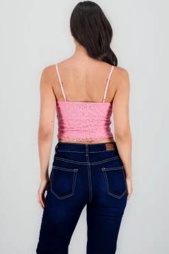 Shasa Lace Top with V Neck Detail