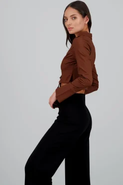 Shasa Lace Up Blouse