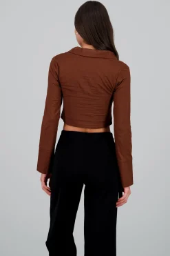 Shasa Lace Up Blouse