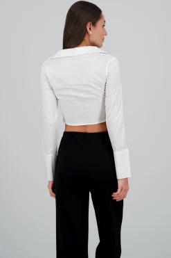 Shasa Lace Up Blouse