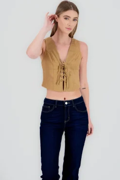 Shasa Lace Up Vest