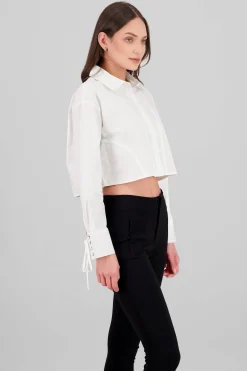 Shasa Lace-Up Detail Shirt