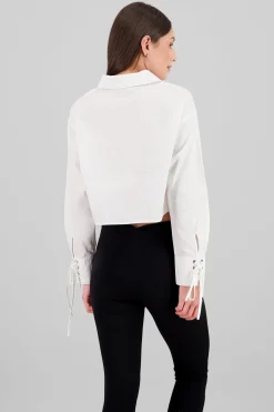 Shasa Lace-Up Detail Shirt