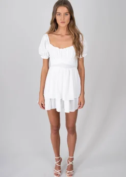 Shasa Layered ruffle mini dress