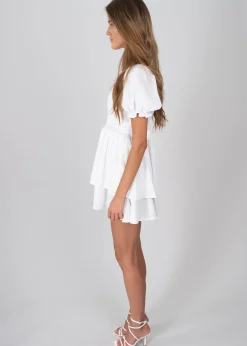 Shasa Layered ruffle mini dress