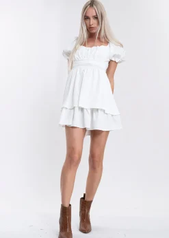 Shasa Layered ruffle mini dress