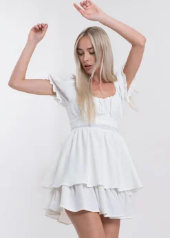 Shasa Layered ruffle mini dress