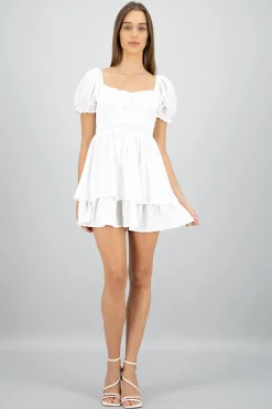 Shasa Layered ruffle mini dress