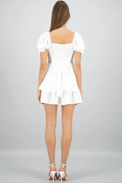 Shasa Layered ruffle mini dress