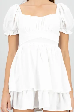 Shasa Layered ruffle mini dress