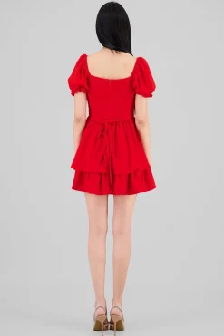 Shasa Layered ruffle mini dress