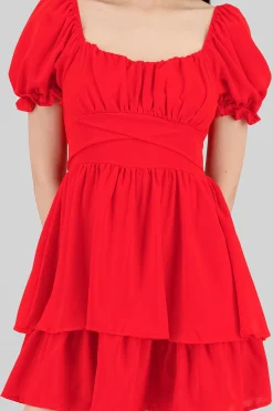 Shasa Layered ruffle mini dress