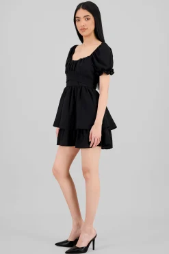 Shasa Layered ruffle mini dress