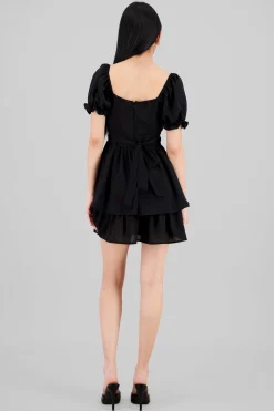 Shasa Layered ruffle mini dress