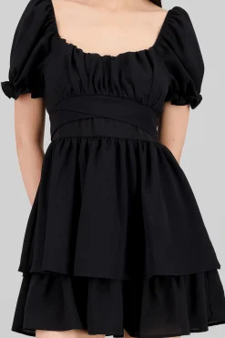 Shasa Layered ruffle mini dress
