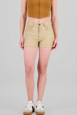 Shasa Leathereffect Hem Shorts