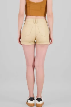Shasa Leathereffect Hem Shorts