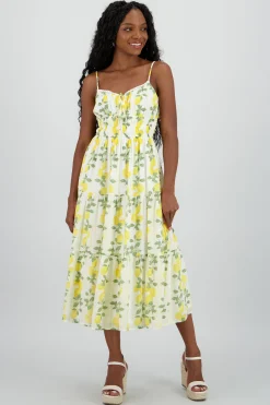 Shasa Lemon Print Midi Dress