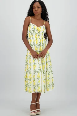 Shasa Lemon Print Midi Dress