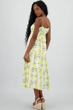 Shasa Lemon Print Midi Dress
