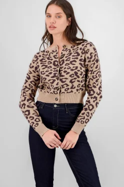 Shasa Leopard Knit Cardigan