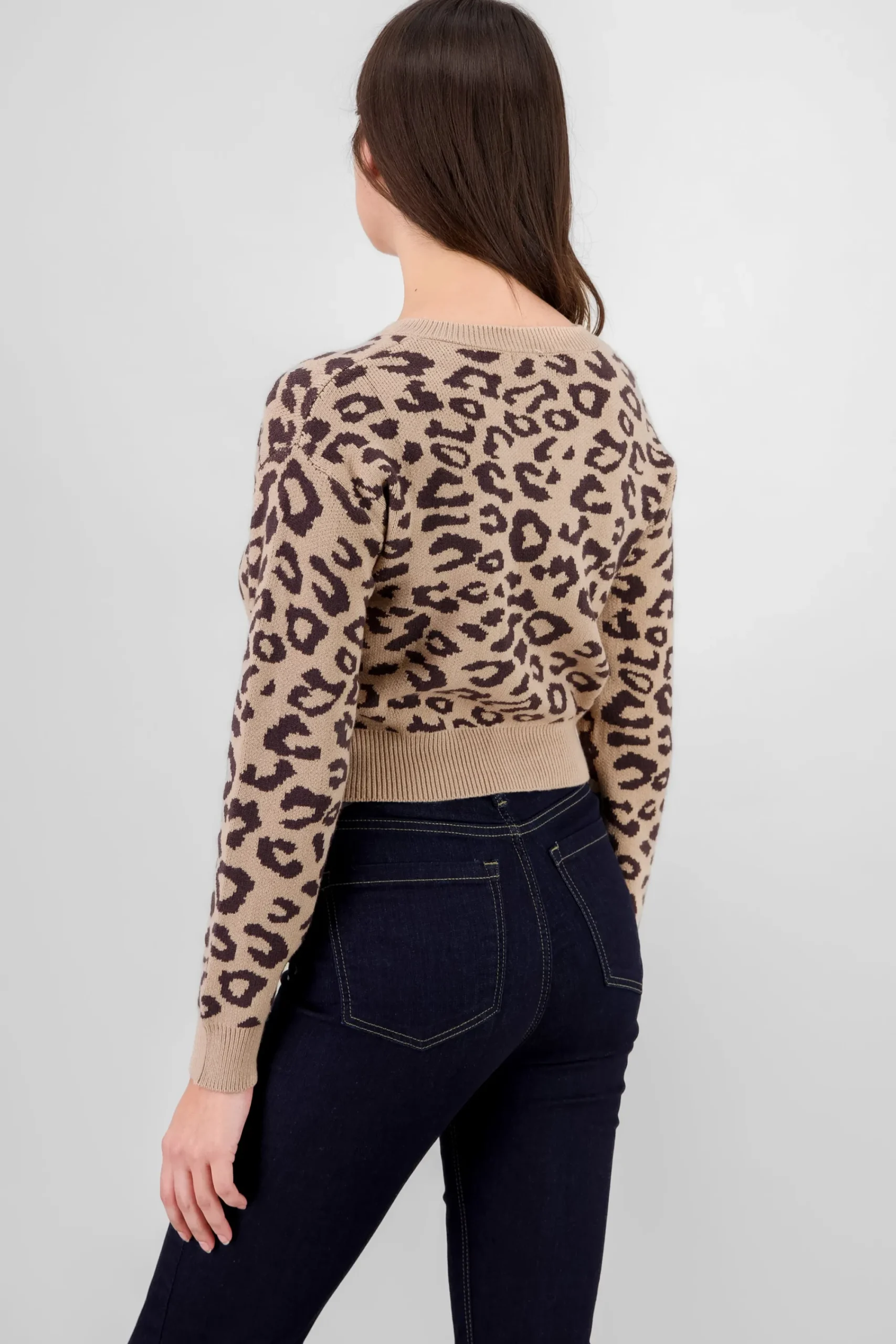 Shasa Leopard Knit Cardigan