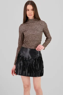 Shasa Leopard Print Long Sleeve Top