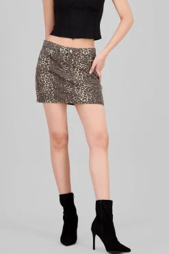 Shasa Leopard Print Mini Skirt