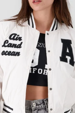 Shasa Lettered Bomber Jacket
