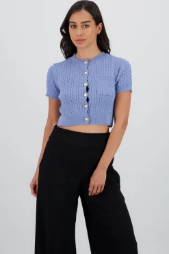 Shasa Light Knit Top with Chain Detail