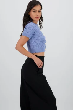 Shasa Light Knit Top with Chain Detail