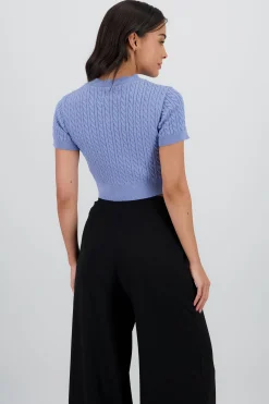 Shasa Light Knit Top with Chain Detail