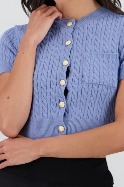 Shasa Light Knit Top with Chain Detail