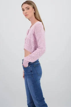 Shasa Lightweight Cardigan with Bow Detail