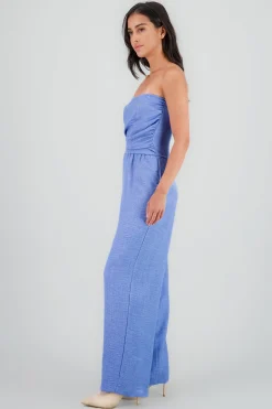 Shasa Lightweight Draped Strapless Jumpsuit