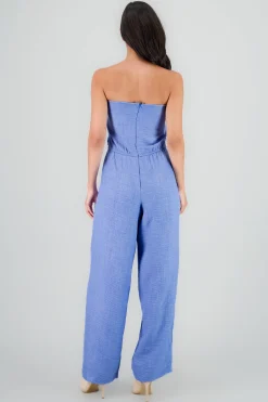 Shasa Lightweight Draped Strapless Jumpsuit