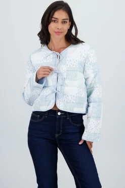 Shasa Lightweight Jacket with Patches and Bow Detail