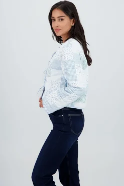 Shasa Lightweight Jacket with Patches and Bow Detail