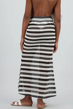 Shasa Lightweight Striped Maxi Skirt
