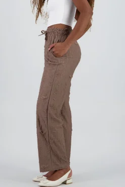 Shasa Lightweight Textured Drawstring Pants