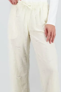Shasa Lightweight Textured Drawstring Pants
