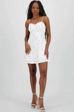 Shasa Linen Floral Print Dress