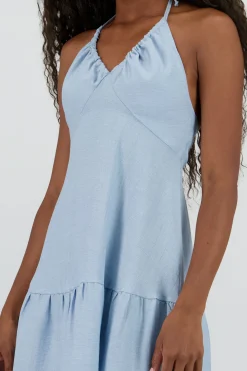 Shasa Linen Halter Maxi Dress